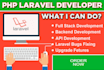 fix and develop PHP laravel websites as a laravel developer