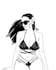draw digital line art portrait or hot portrait