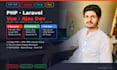 develop websites in PHP pdo oop mysql, laravel vue, ajax