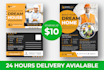 design modern construction flyer and postcard