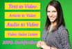 convert article,text,audio to video,  vsl videos
