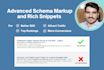 setup advanced schema markup for structured data review rich snippets
