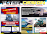 design dispatching logistics services trucks flyers