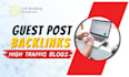provide guest post backlink on high traffic blogs
