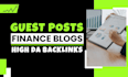 publish article, guest post in high da finance blogs