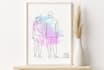 draw couple and wedding portrait drawing