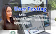 user test, beta test your iphone, android app, game, or website