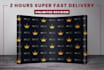 design print ready press conference or sponsors backdrop