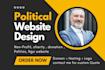 create a modern political campaign wordpress website or squarespace
