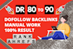 build high dr 80 to 90 dofollow backlinks off page seo