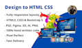convert psd to html, figma to HTML, png to HTML