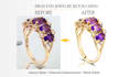do high end jewelry retouching with diamond enhancement and metal polish