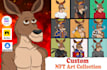 design custom cartoon character nft collection, nft art
