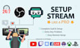 setup obs live stream for twitch, facebook or youtube