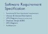 draft software requirement specifications