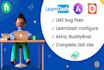 design online lms website with learndash, buddyboss