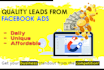create shootup facebook lead generation ads