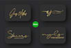design script, photography, luxury signature logo