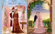 create couple wedding illustrations and invitations