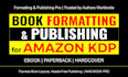 do book formatting for amazon KDP and book publishing