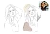 draw a vector line art portrait avatar from your picture