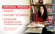 create original french texts, stories, lesson exercices