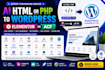 convert ai HTML or PHP website to wordpress elementor acf
