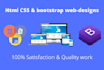 create website using html css and bootstrap bug fixes