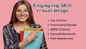 be write unique SEO article for your travel blog