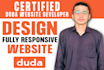 design, redesign modify websites using duda website builder