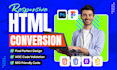 convert PSD to HTML, figma to HTML using CSS bootstrap 5 responsive website