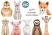 draw cute animal watercolor illustration