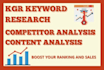 do kgr keyword research, competitor and content analysis