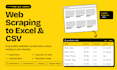 do web scraping, data scraping and python web scraper to excel or csv