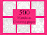 design 500 mandala coloring book for amazon kdp