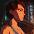 paint a stylized dramatic portrait