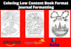 coloring low content book formatting journal, planner book formatting