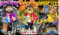 create custom graphic t shirt design in cartoon style