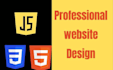 develop a custom  website in html, css and javascript