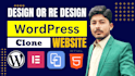 redesign wordpress website design clone website business website revamp
