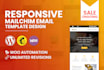 design mailchimp email template, active campaign and automation