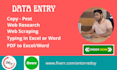 do fast reliable and most accurate data entry jobs