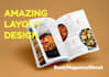 design creative visual layout for book or magazine