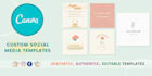 design aesthetic canva instagram templates,logo,banners