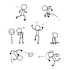 draw stickman and stiick figure