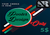 do creative poster design in HD quality
