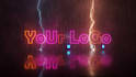 create neon logo animation with lightning effect