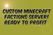 create a fully operational minecraft factions server