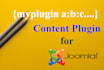 create a joomla content plugin