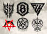 design the black death metal emblem and symbol